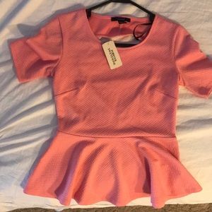 Forever 21 Pink peplum top